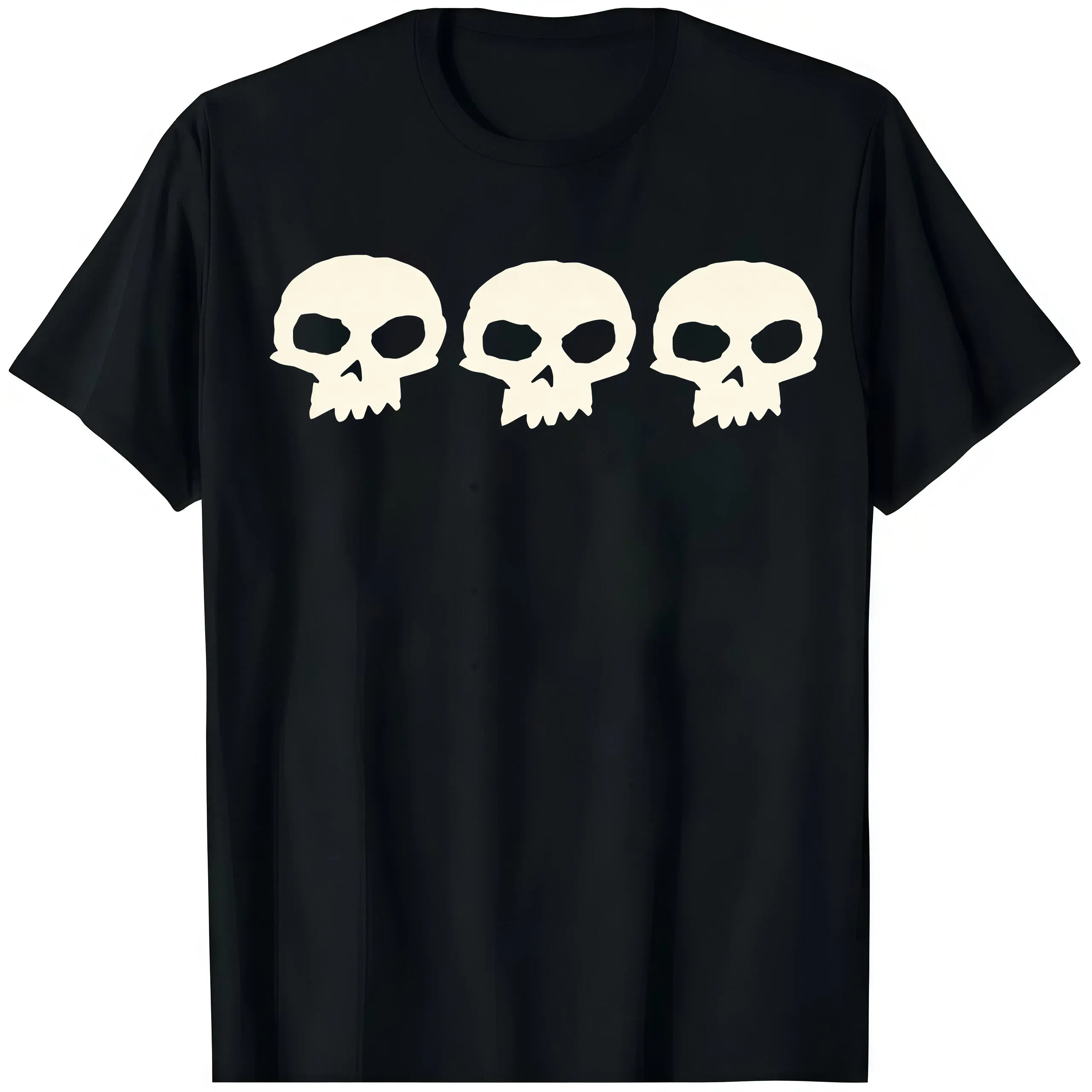 🖤💀Vintage Triple Skull Graphic Tee Dark Grunge Alt Aesthetic Streetwear T-Shirt
