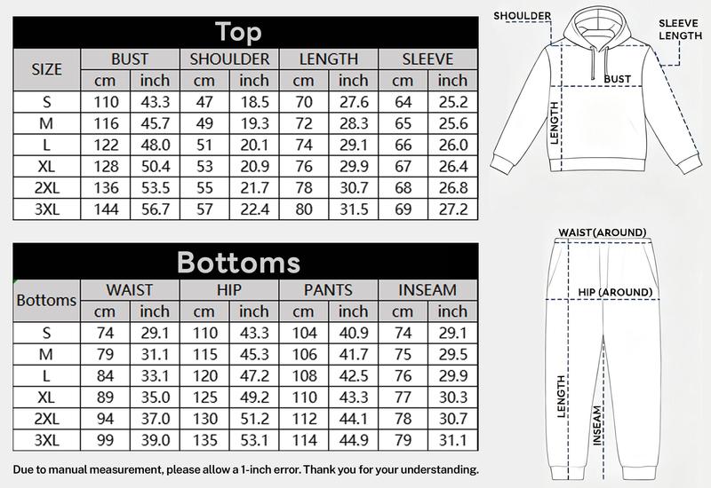 Men's Paris Letter Printed Hoodie & Drawstring Sweatpants Set Casual Athletic 100% Polyester Loose-Fitting Tracksuit for Fall Winter Spring Autumn
