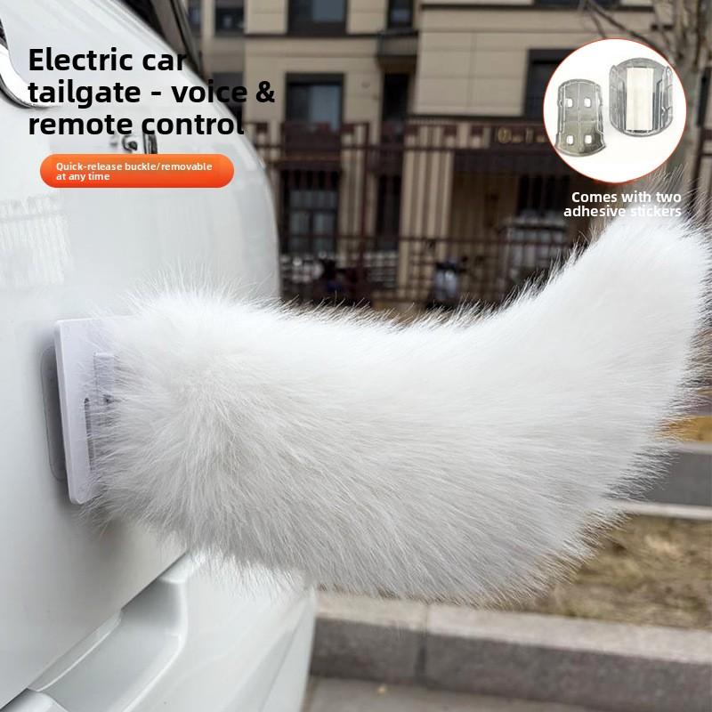 Electric Car Tailgate - Voice & Remote Control, Adhesive & Clip Included, Lightweight & Removable, Fun Eye-Catching Decor for Car Lovers