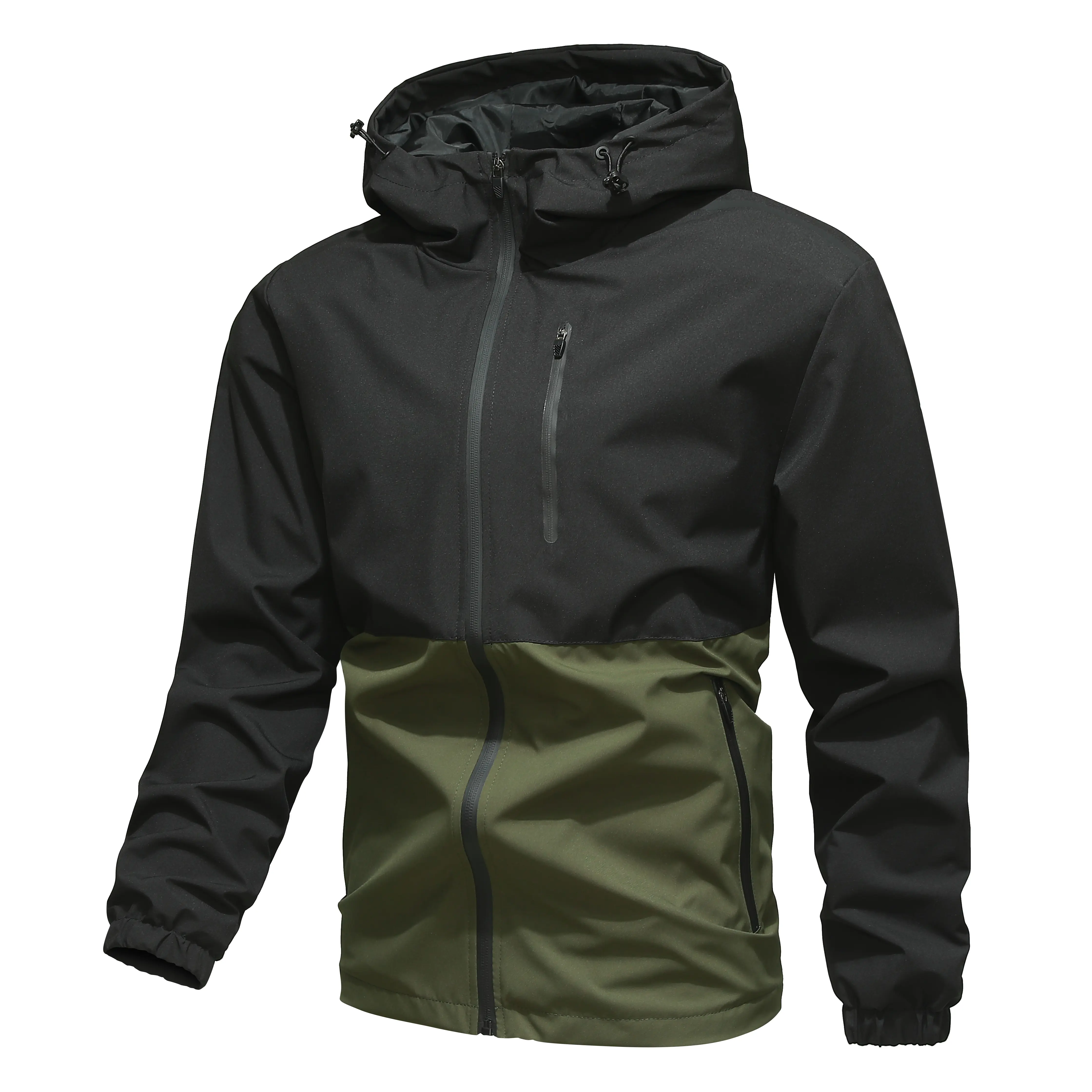 Men's Color Block Hooded Windbreaker Waterproof Jacket Outdoor Lightweight Rain Coat Patchwork Active Outerwear Male Clothing Apparel cozy soft cool clean chic active sporty casual premium classic stylish durable trendy relaxed comfy vibe hype Multi-Color