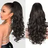 1pc Long Wavy Ponytail Hair Extension for Women, Clip-On Wavy Ponytail Hairstyle, Voluminous Big Curl Invisible Synthetic Hair Accessory, Elegant Blossom Style, Boho Curls, Curly Wave Textures, Hair Extensions Ponytail