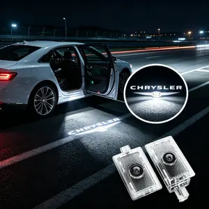 2PCS New LED Car Door Warning Courtesy Projector Ghost Shadow Light Accessories For Chrysler 200 300 300C Sebring Lancia Thema Car Door Projector Lights