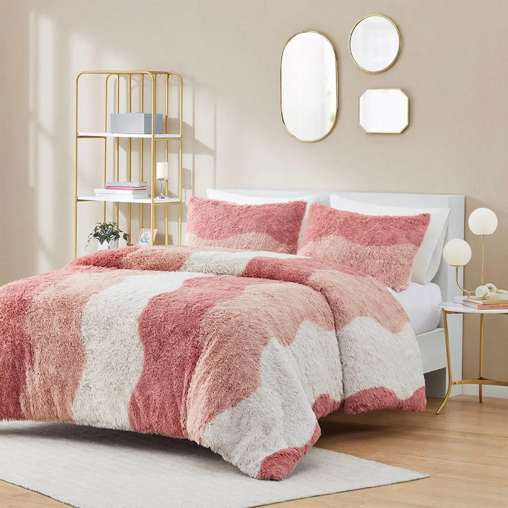 Nokaa Twin/Twin XL Ombre Shaggy soft plush Comforter Set, Soft Plush Bedding, Cozy Bedroom Decor, Multicolor, Machine Washable, Hypoallergenic, OEKO-TEX Certified, All-Season Use