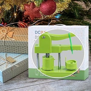 Button Maker Machine, (3rd Gen) Installation-Free 25mm(1 in) DIY Pin Button Maker Press Machine Kit, Badge Press Machine with Free 500pcs Button Parts&Pictures&Circle&Book