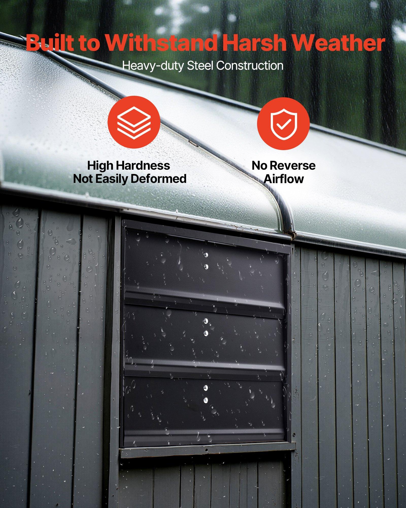 VEVOR 14 inch Shutter Exhaust Fan, Wall Mounted Attic Vent Fan with Variable Speed Controller, 1400 CFM, AC Motor, Heavy-duty Steel, Low Noise for Shed, Garage, Greenhouse Ventilation Cooling, Black VEVOR 14 inch Shutter Exhaust Fan, Wall Mounted Attic Vent Fan with Variable Speed Controller, 1400 CFM, AC Motor, Heavy-duty Steel, Low Noise for Shed, Garage, Greenhouse Ventilation Cooling, Black