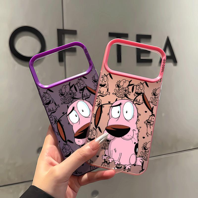 Cartoon Couragethe Cowardly Dog Soft&Flexible TPU Silicone Phone Case For iPhone 17 Pro Max AIR 16 15 14 13 12 11 Plus XR XSMAX Cases Durable|Shockproof|Full Camera Protection|Anti-Scratch|Anti-Fingerprint|Slim Fit|Gift For Girlfriend/Men/Women