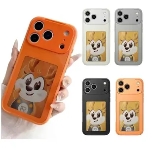 Ink Screen Ai Protective Phone Case Cover, NFC Projection, DIY Artificial Intelligence, Four-Color HD Ink Screen, APP Operation, for iPhone 17 Series