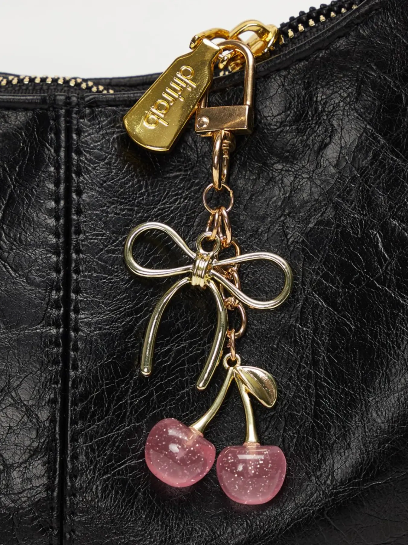 2 Counts Cherry Keychain, Cute Bag Charm, Keychain for Bags, Women's Leather Keyring, Car Keys Gift, Mother's Day, Birthday, Valentine's, Purse Accessory