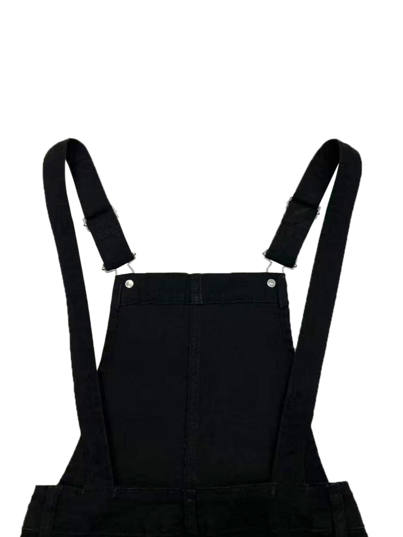 Women's Pocket Denim Overalls, Button Casual Fashion Overalls for Daily Wear, Ladies Clothes for Summer, Everyday