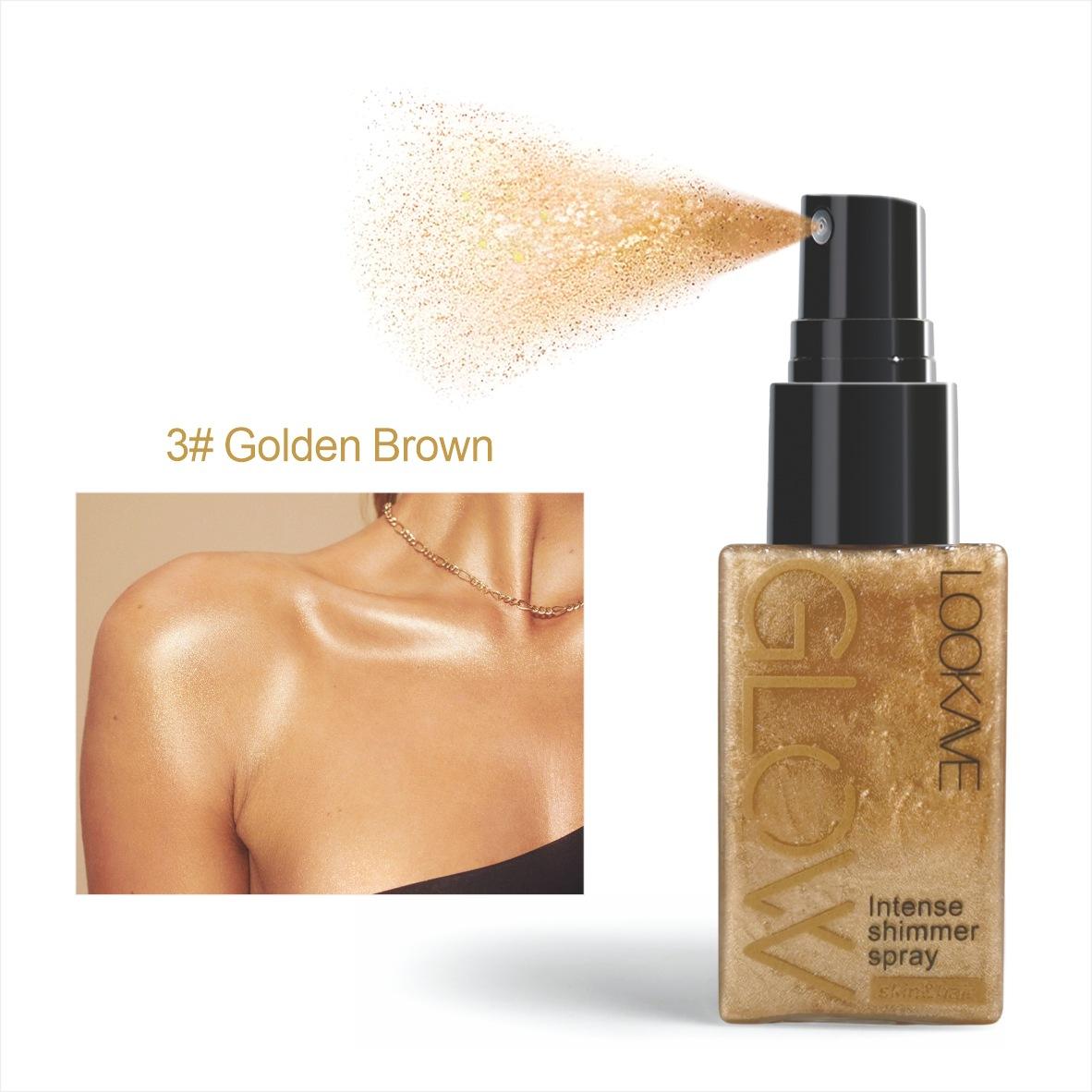 Brilliant Glittering Body Shimmer Spray, Face & Hair Highlighter Spray, 4 shades suitable for all skin tones