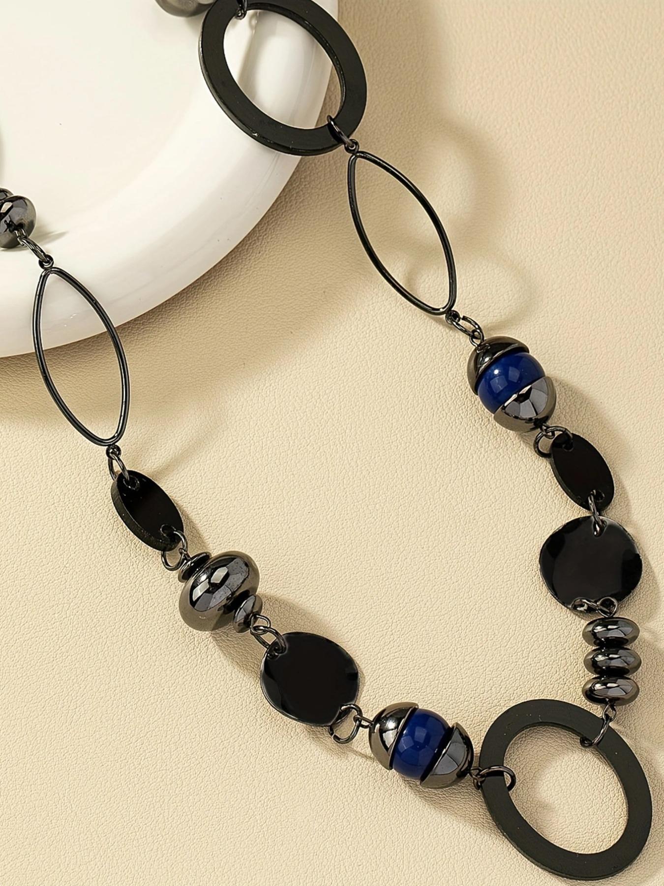 Vintage Geometric Design Pendant Necklace for Women & Girls, Western Style Jewelry for Party, Daily Clothing Decor, Trendy All-match & Exquisite Jewelry for Birthday Gift, Exquisite Chain Jewelry