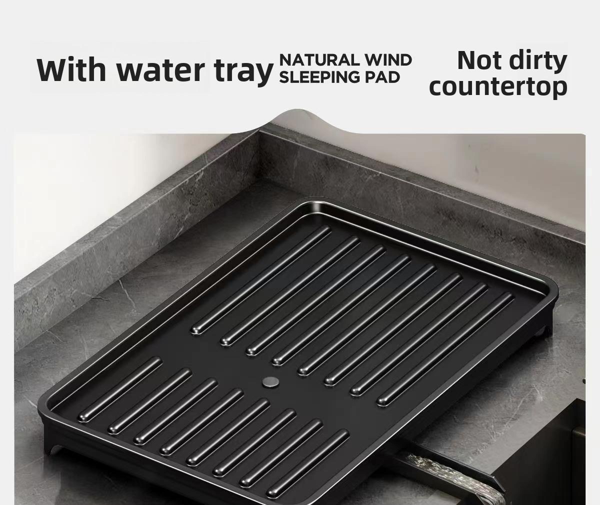 Kitchen Dish Drying Rack, Large Capacity Dish Drain Storage Rack, Household Tableware Storage Rack, Kitchen Gadgets, Multifunctional Storage Organizer, Kitchen Organizer