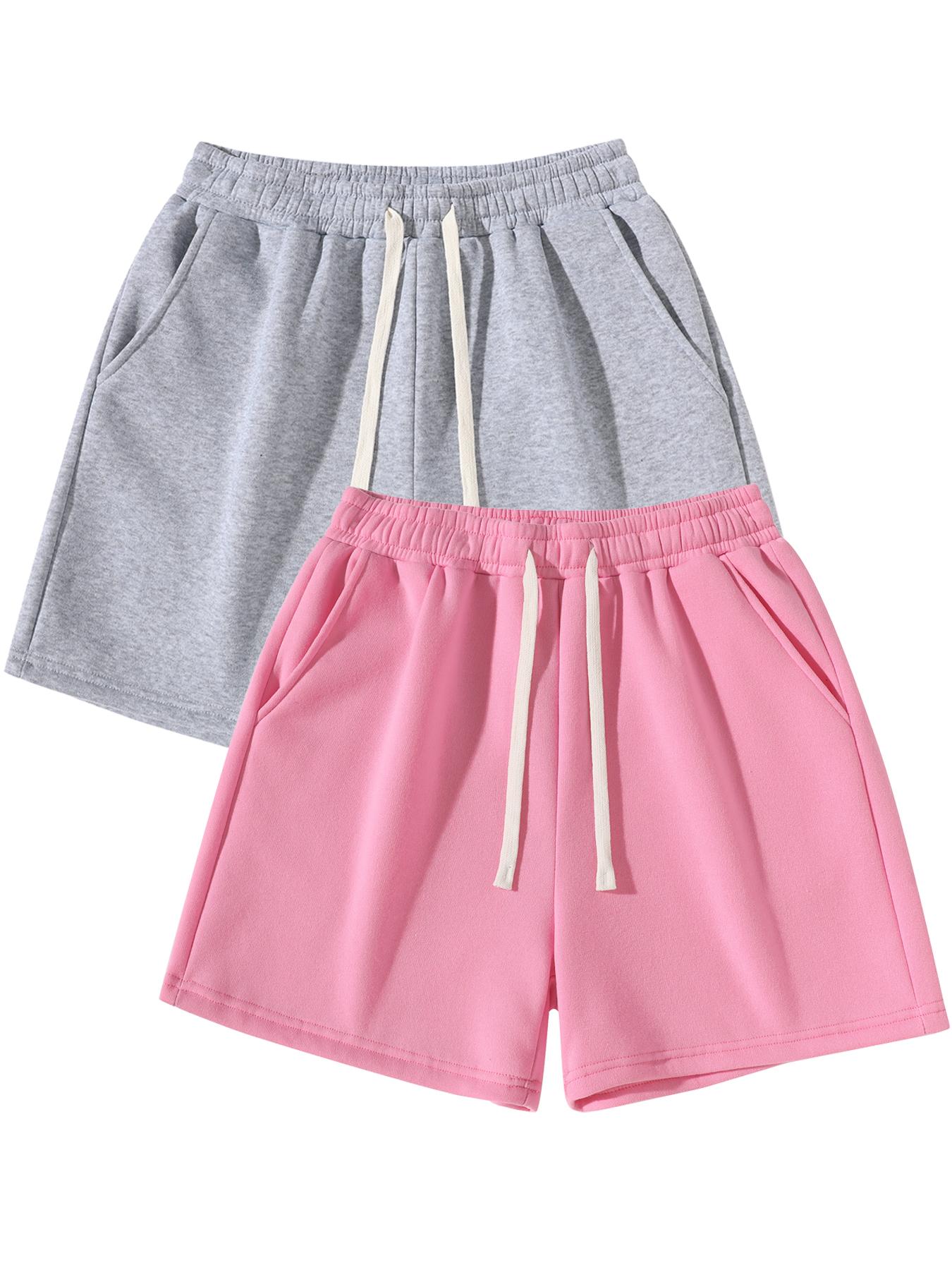 Men's Solid Color Drawstring Waist Shorts, Regular Fit Casual Comfy Breathable Shorts for Daily Wear, Men's Bottoms for All Seasons, Everyday Short Shorts, Homewear, Loungewear