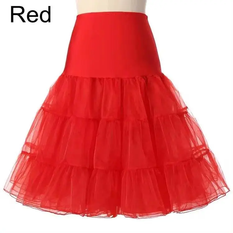 Short Tutu Petticoat Crinoline 50s Swing Vintage Tutu 26" Retro Underskirt Petticoat Fancy Net Rockabilly