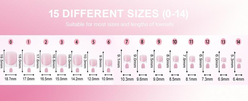 Toe Nail Press Ons, French Tips Toe Press On Nails, 150pcs Square Pre-Designed Soft Gel Thick False Toenail Extension, Berry Pink Full Cover Acrylic for DIY 15 Sizes Toe Nail Press Ons, French Tips Toe Press On Nails, 150pcs Square Pre-Designed Soft Gel Thick False Toenail Extension, Berry Pink Full Cover Acrylic for DIY 15 Sizes