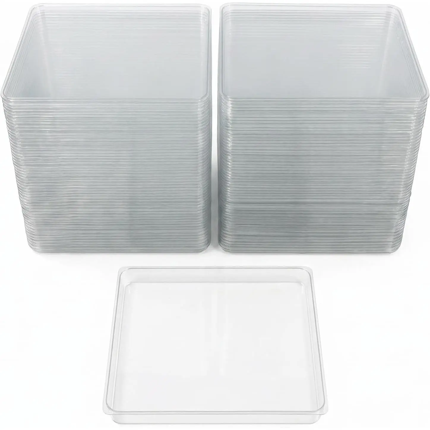 100-Pack Clear Plastic Inner Tray (2.8" x 2.4") - Blister Pack Tray for Soft , Fishing Lure, USB Cables & Small Accessories - Recyclable  Packaging Tray