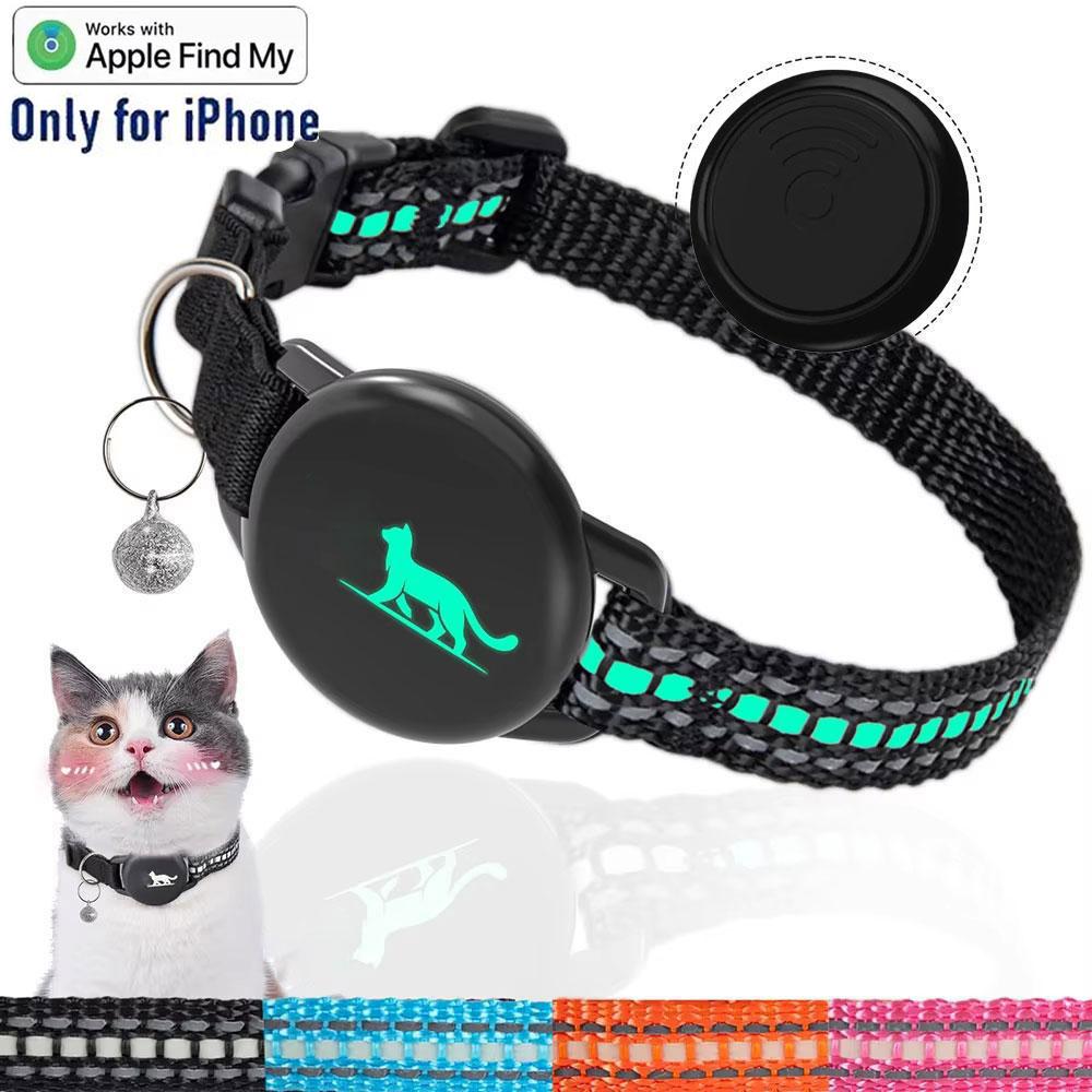 Cat GPS Tracker, Reflective Collar Tracker, Anti-lost Device, Compatible with Apple Find My Function (Only for iOS System), Pet Supplies, Harness, Reflective Strip Harness