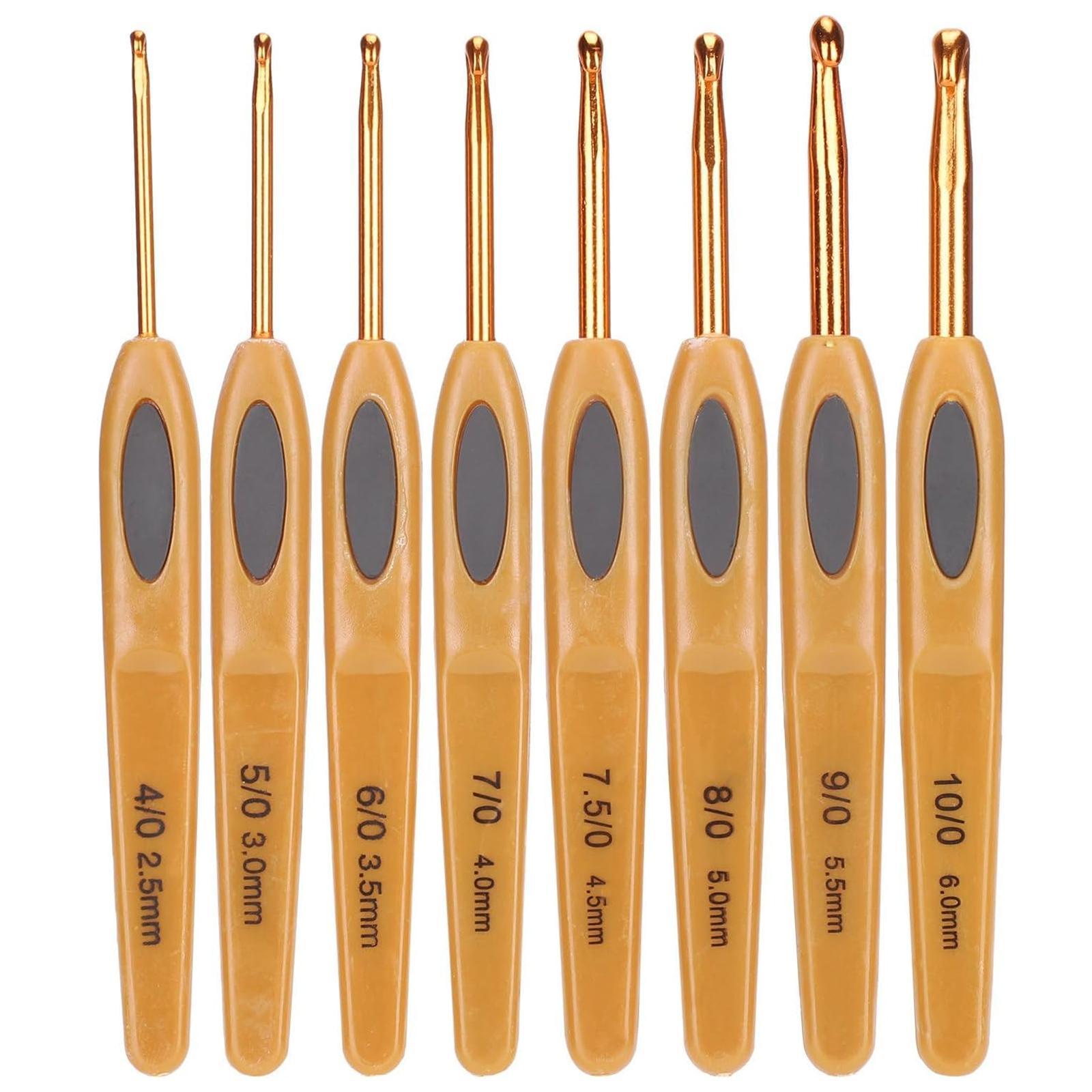 Mixed Size Crochet Needle Set, 8 Counts/set Soft Touch Crochet Hook, Suitable for Home Yarn Crafts, Crochet Gift Kit