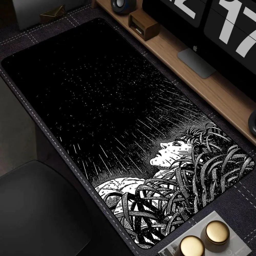 Berserk Anime Gaming Mouse Pad 90×40cm, Stitched Edge Desk Mat, Non-Slip Keyboard Mat, PC Gaming and Office Computer Accessories