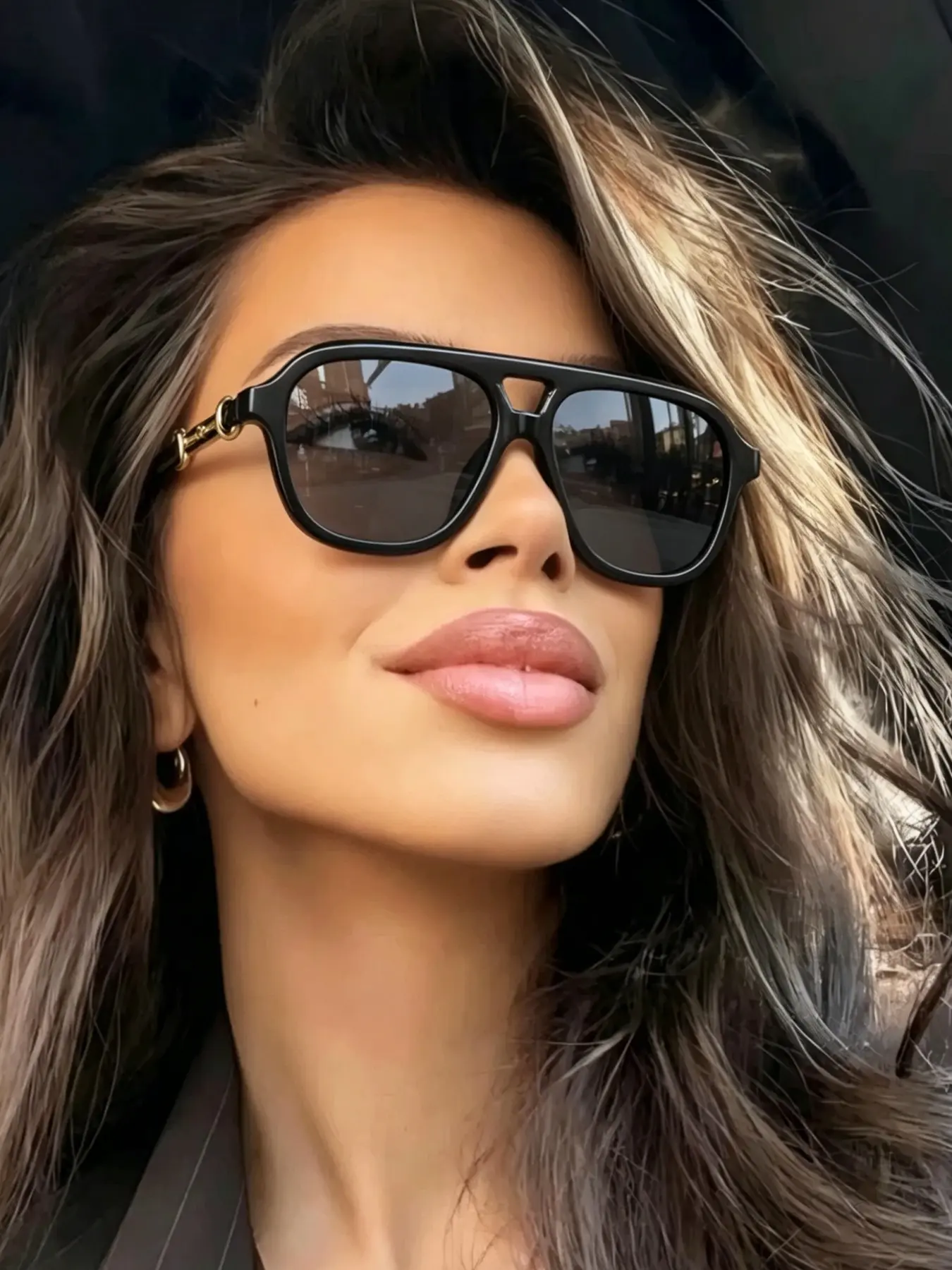 Women's Pilot Frame Sunglasses, Leopard Print, Uv100 Protection, Casual Style, All Seasons, Party & Beach Fashion Accessory