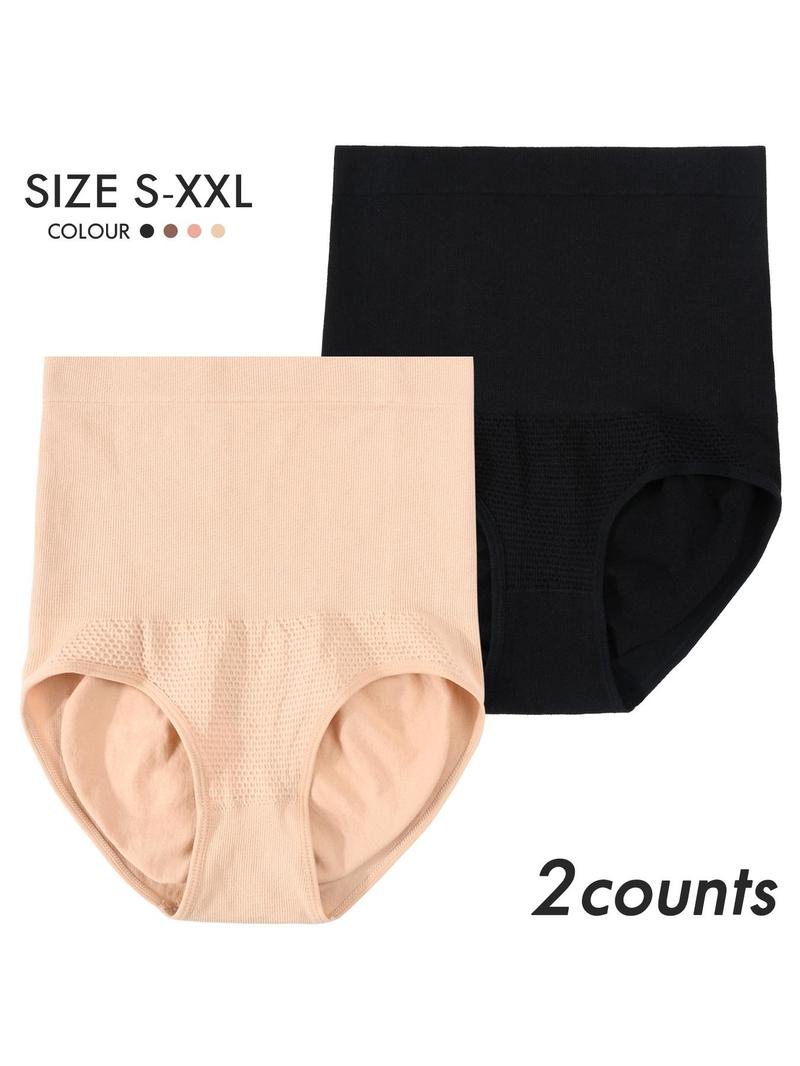 Women's Solid High Waist Shapewear Panty, Soft Fit Panty, Tummy Control Butt Lift High Stretch Seamless Shaper, Ladies Shapewear Bottoms