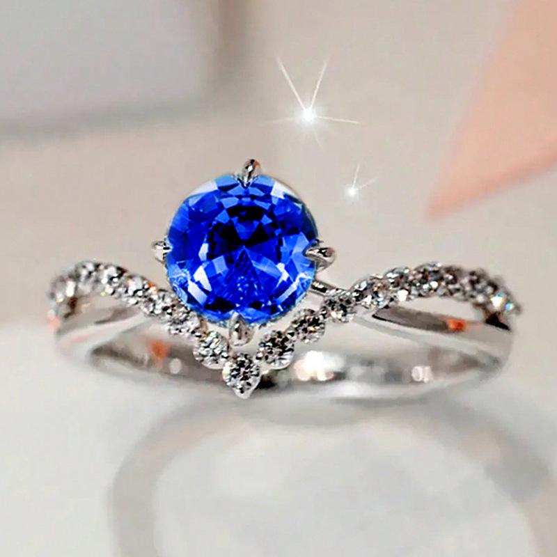 4-Prong V-Band Twisted CZ Engagement Ring | Luxury Gold Plated Wedding Band for Women