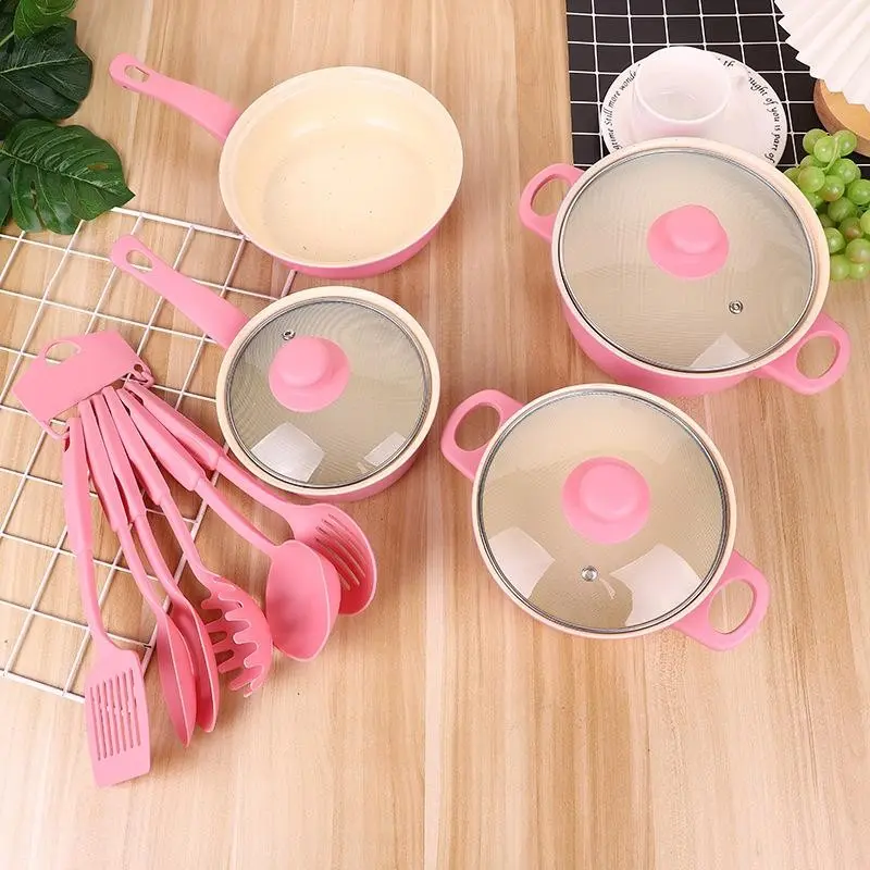 13-Piece Non-Stick Cookware Set, Complete Kitchen Combo with Wok, Skillet, Soup Pot, Multi-Use Pots and Pans for Daily Cooking