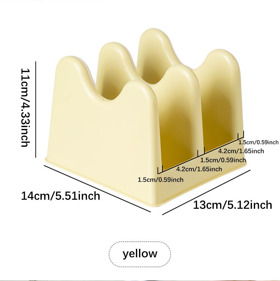 1pc Pot Cover Rack, Household Kitchen Countertop, Sitting Chopping Board Rack, Cutting Board Storage Rack, Multifunctional Drainage Storage Rack