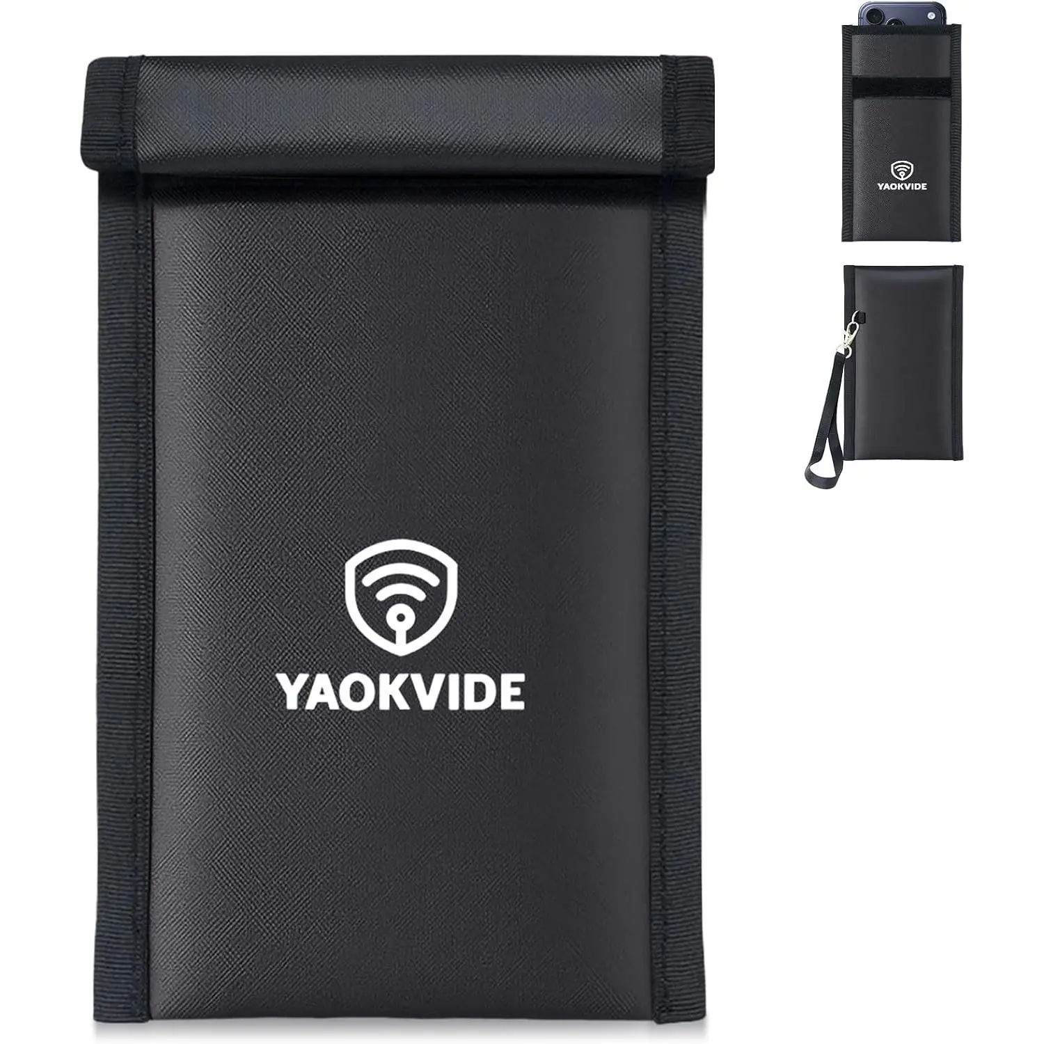 Military Grade Faraday Bags for Phones & Car Keys – Anti Theft Signal Blocking Pouch, Blocks 5G/WiFi/Bluetooth/GPS, Prevents Keyless Entry Hacking, Fireproof Waterproof with Detachable StrapGift