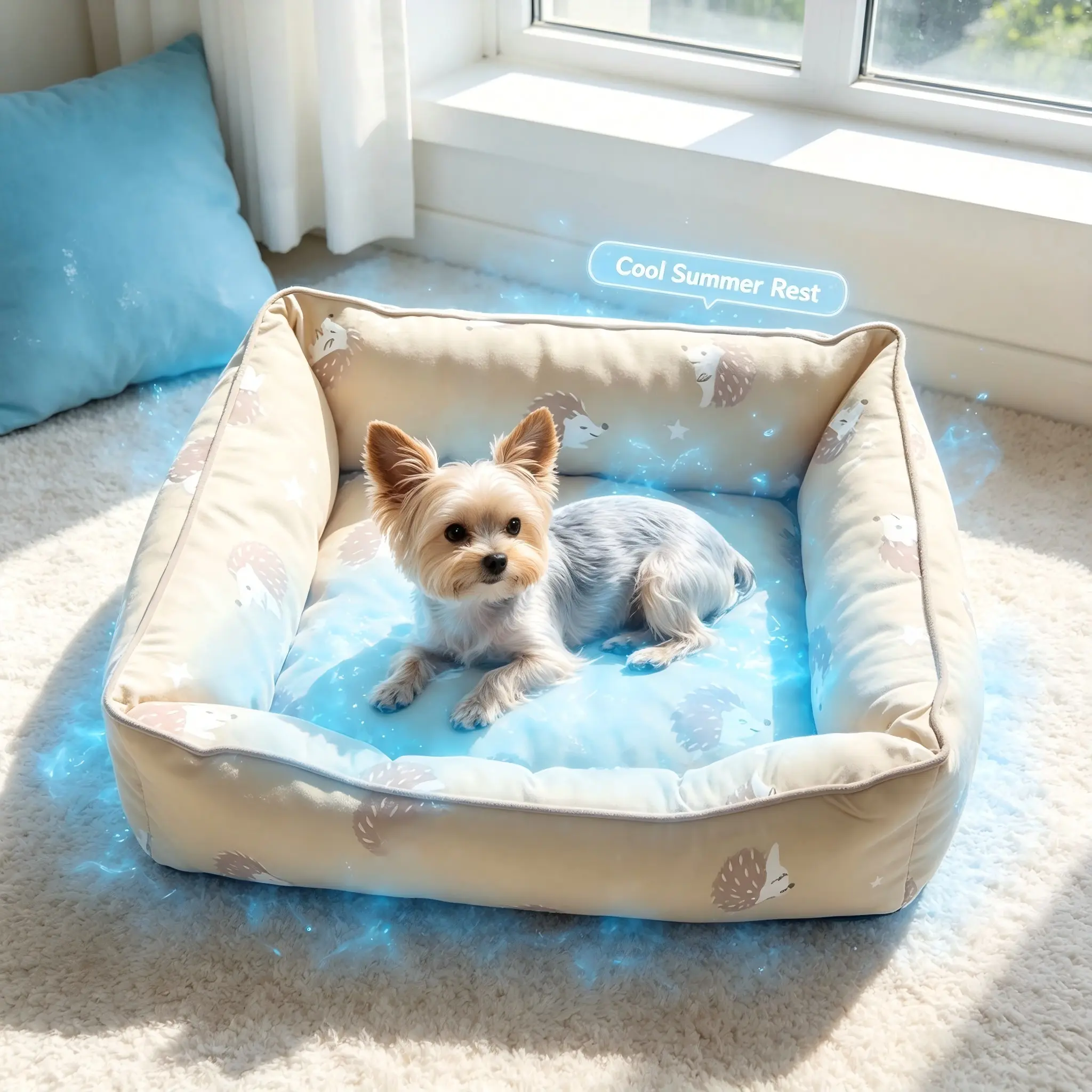 10 Dog Beds Cooling Sensation, Comfortable Pet Bedding for Dogs, Ideal for Hot Weather, Enhance Your Dog's Relaxation Time