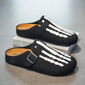 New Men'S Shoes for Outerwear, Backless, Versatile, Lazy Slippers And Fashionable Headscarves