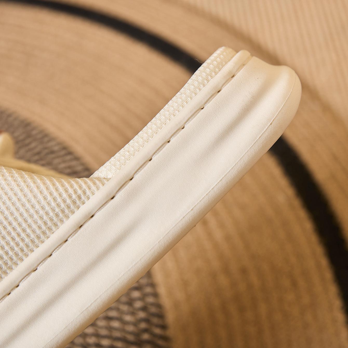 Kapibala linen slippers cartoon opening indoor opening cool slippers for women, cute style daily wear Flipflop Slide Footwear Walking Shoes