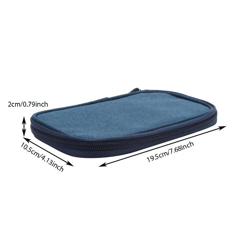 Oxford Travel Cable Bag Shockproof Multi-layer Charger Data Cable USB Bag Organizer Solid Color Electronic Accessory Storage Bag