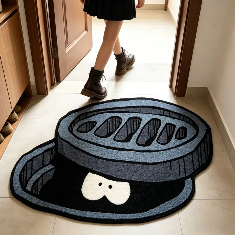 Creative Monster Design Rug, Fluffy Modern Rug, Indoor Fuzzy Rug, Soft Plush Carpet for Living Room Bedroom, Washable and Easy Care, Perfect Gift for Home Decor