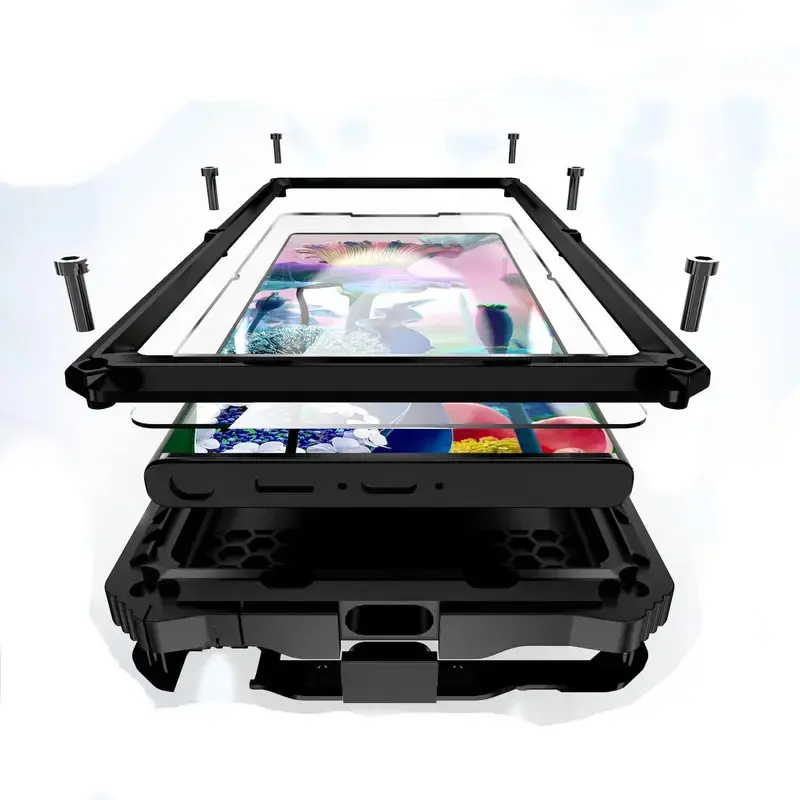 For Samsung S26 S25 S24 S23 S22 Ultra Military Aluminum Metal Hard Armor Case Screw Bumper Shockproof Cover With Screen Lens Protect