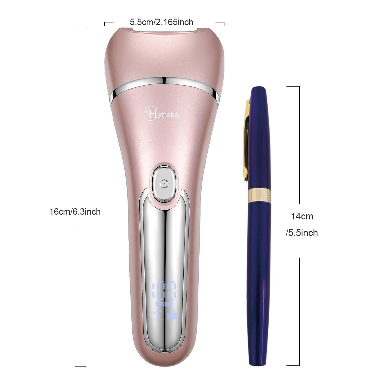 Hatteker 3 in 1 Women's Electric Shaver, Electric Hair Shaver for Arms Legs Body Hair Trimming, USB Charging Gentle Hair Trimmer with Replacement Heads, USB Rechargeable Trimmer