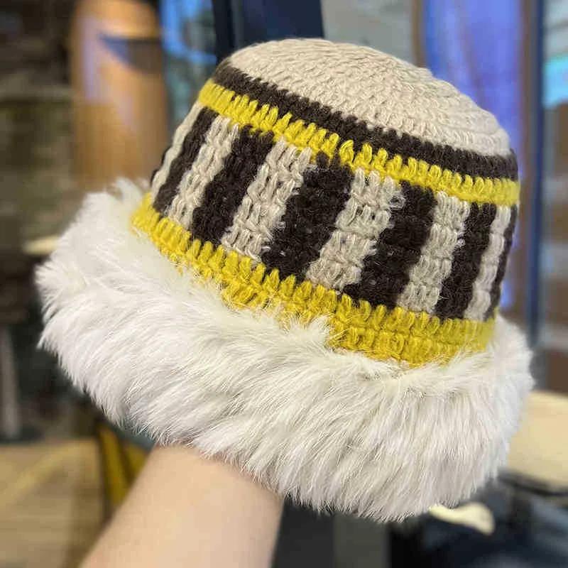Winter Rabbit Fur Plush Handmade Knitted Hat for Women Men Outdoor Ear Protection Soft Warm Beanie Y2k Streetwear Knitted Hats Winter Rabbit Fur Plush Handmade Knitted Hat for Women Men Outdoor Ear Protection Soft Warm Beanie Y2k Streetwear Knitted Hats