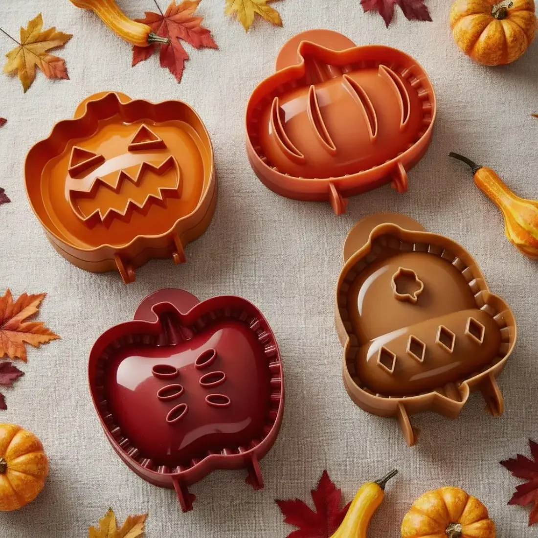 3-Pack Non-Toxic Silicone Traditional Shape Hand Pie Bakery Molds, Home Baking Supplies for Pumpkin Treats, Pizza Pockets & Thanksgiving Decor, Versatile Kitchen Bakeware for Party Bakers, Non Toxic Bakeware
