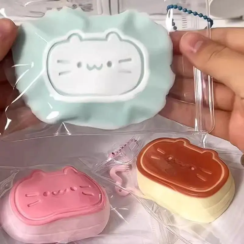 Pudding Cat Mochi Squishy Squeeze Stress Relief Toys Cheese Kitty Squishy Tabas Stress Ball Vent Toys Soft Fidget Toys Gift