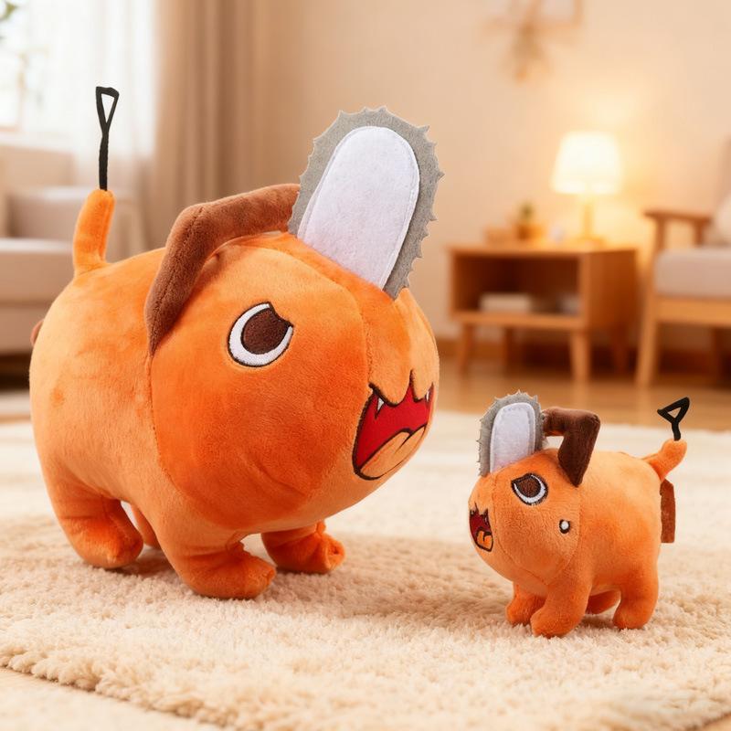 @@10cm /Anime Chainsaw Man Dolls Plush Toy Cartoon Pochita Orange Dog Pillow Stuffed Soft Toy for Kids Birthday Gift..