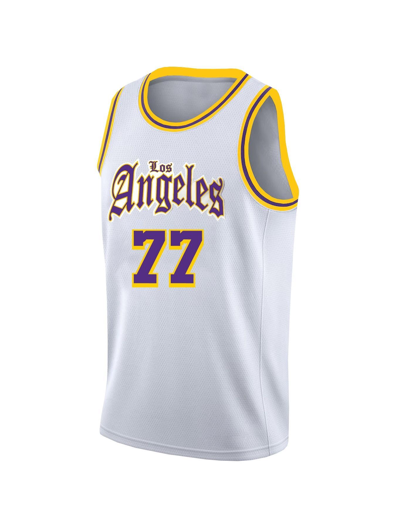 Men's Letter & Number Embroidery Basketball Jersey, Loose Casual Breathable Basketball Sleeveless T-shirt, Men's Sportswear for Training & Leisure Wear, Jersey Top