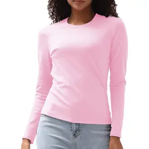 Long Sleeve Tee Shirts for Women Slim Fit Tshirts Basic Tops Tight Crewneck Layering Undershirts