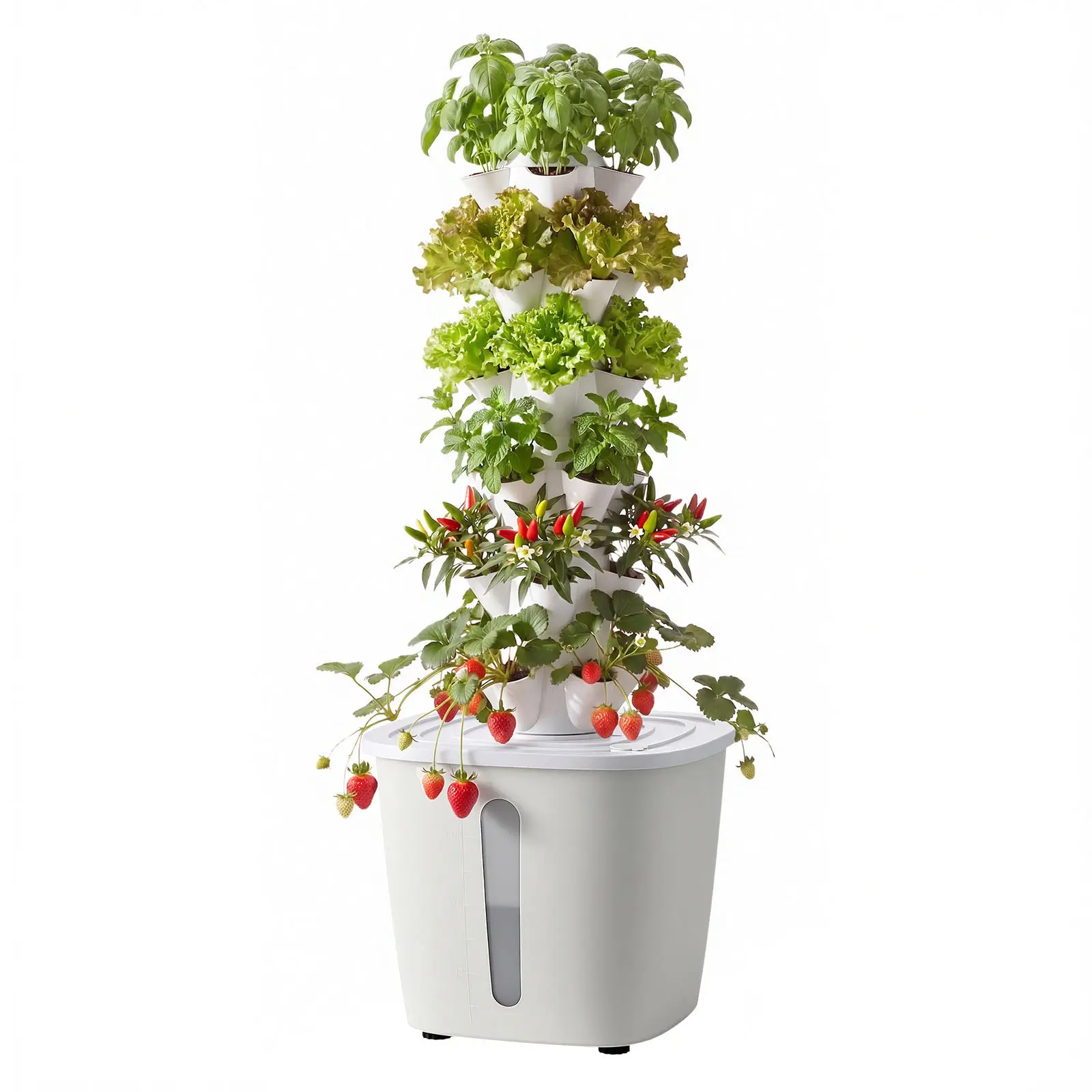 Hydroponic Tower, 30 Pods 6 Tiers Hydroponics Growing System Kit with App Control, Vertical Home Garden with 20L Water Tank & Pump, Planter Germination Kit for Indoor Herbs, Fruits, Vegetables