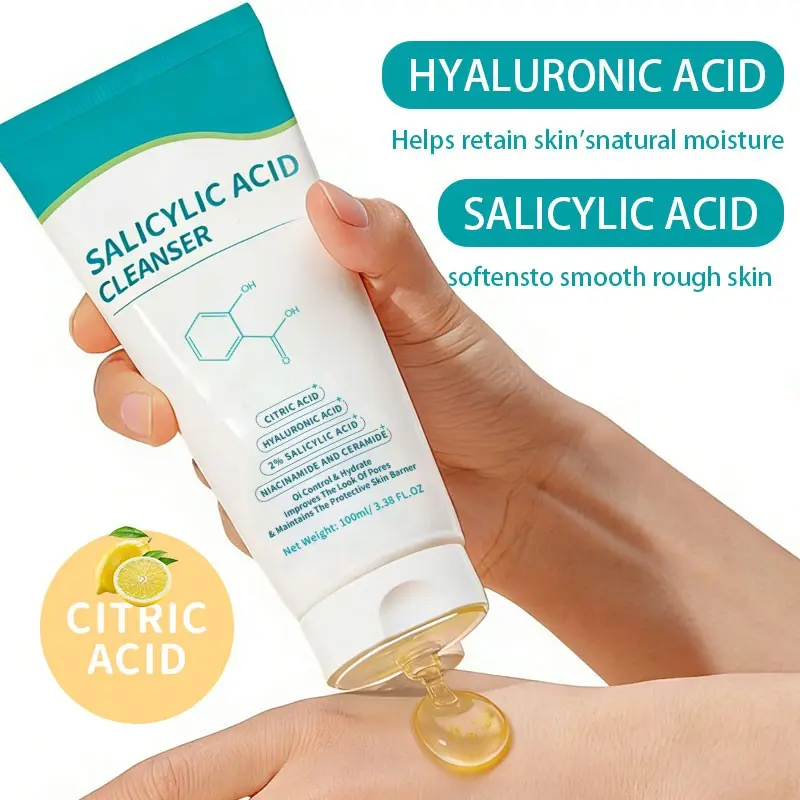 Renewing Salicylic Acid Cleanser, Gentle Bha Exfoliating Face Wash, Hyaluronic Acid, Niacinamide, Ceramides, Non Comedogenic, Fragrance Free