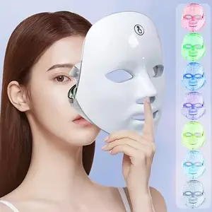 7-Color LED Facial Beauty Device, Cordless Beauty Instrument, USB Charging, Skin Care Tool, Face Mask Machine, Gift for Girlfriend, Valentine's Day, Mother's Day