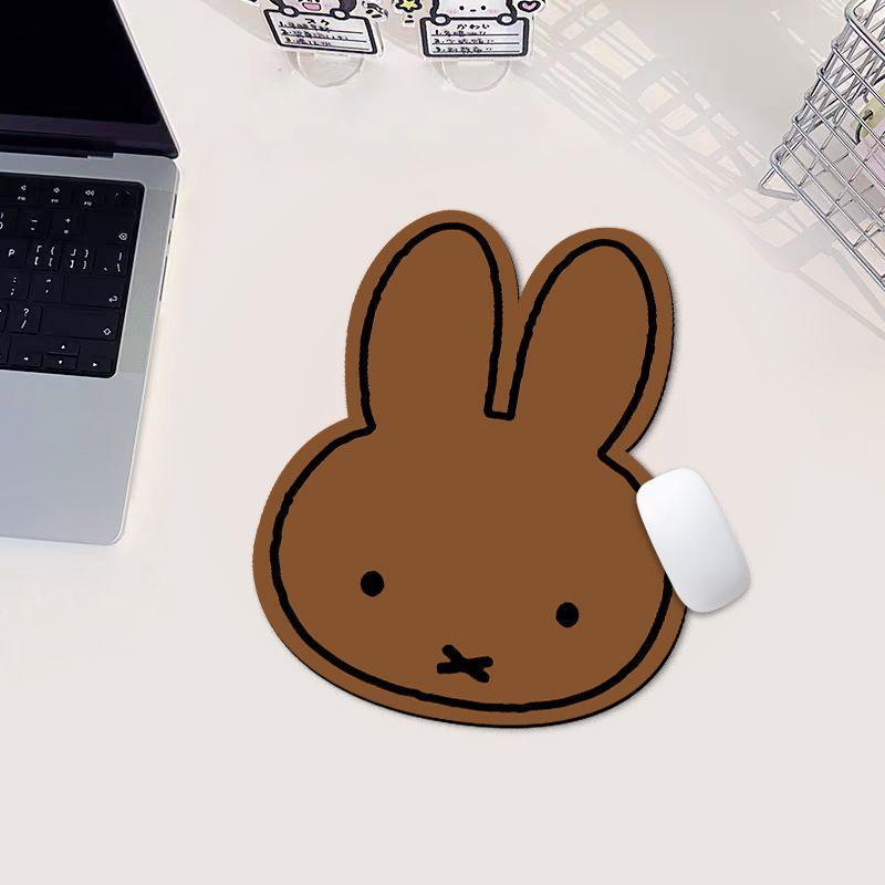 Miffy Mouse Pad Kawaii Cartoon Tech Surface with Non-slip Rubber Base for Office & Home Accessories Multi-functional Desk Mat