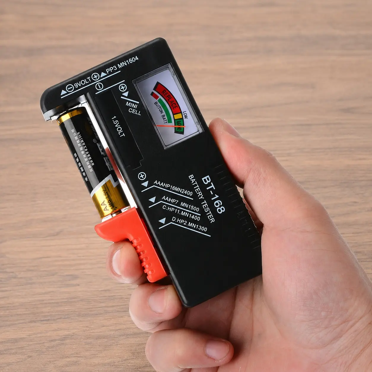 AA AAA C D 9V Battery Tester, 18650 Lithium Ion Battery Capacity Analyzer, Portable Coin Cell Checker, Home Device Diagnostic Tool, Multifunctional Battery Health Monitor, Durable Power Tester
