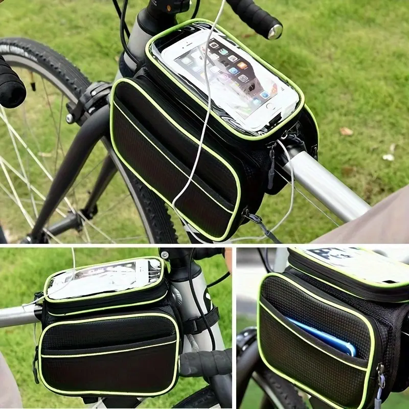 Waterproof Mountain Bike Frame Bag, Road Bike Accessory Pack, Durable Cycling Gear, Essential Bicycle Equipment, Perfect for Outdoor Adventures
