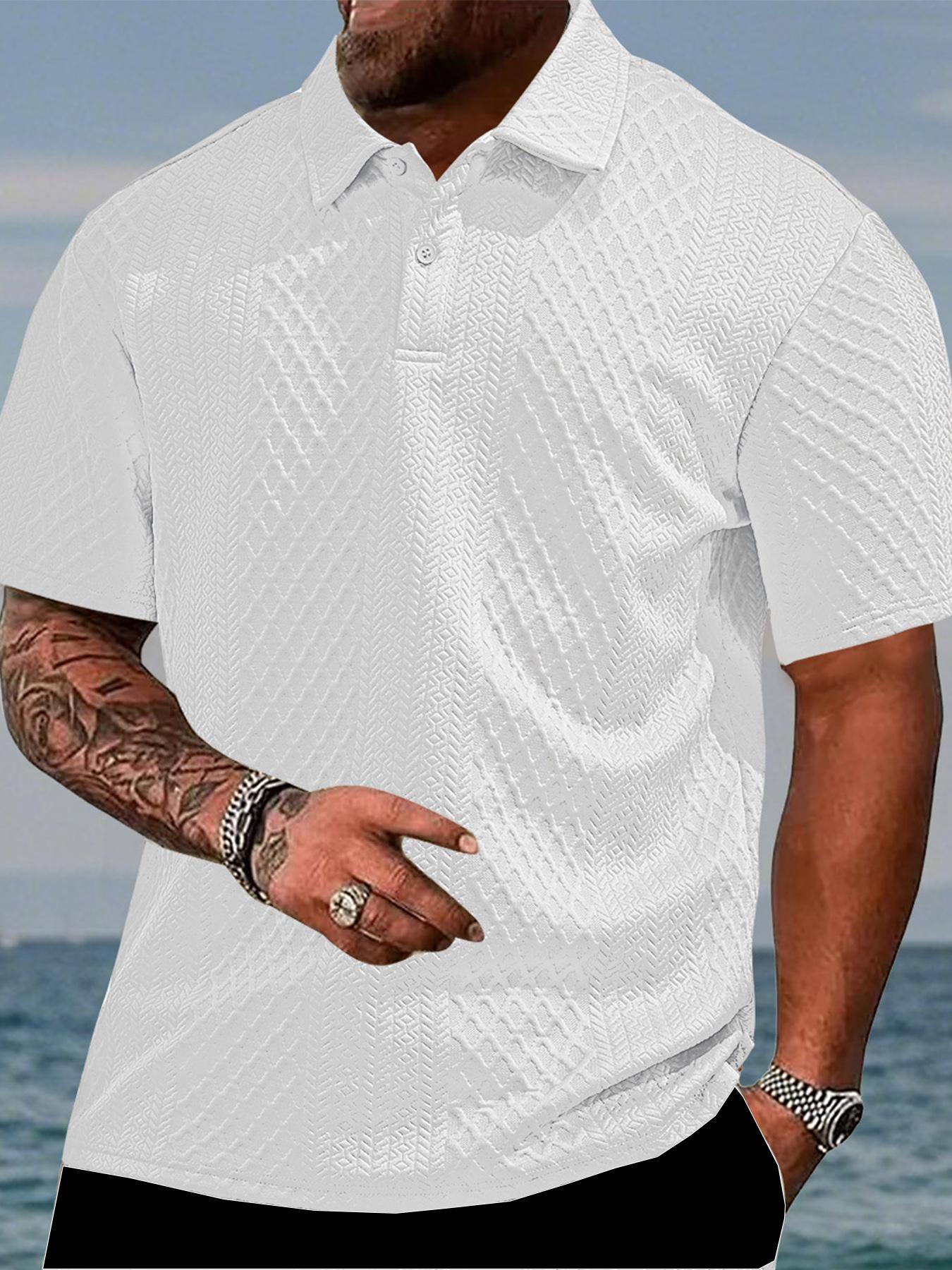 Men's Regular Fit Solid Color Polo Shirt, Casual Short Sleeve Collared Top for Summer, Fashion Men's Clothes for Daily Wear