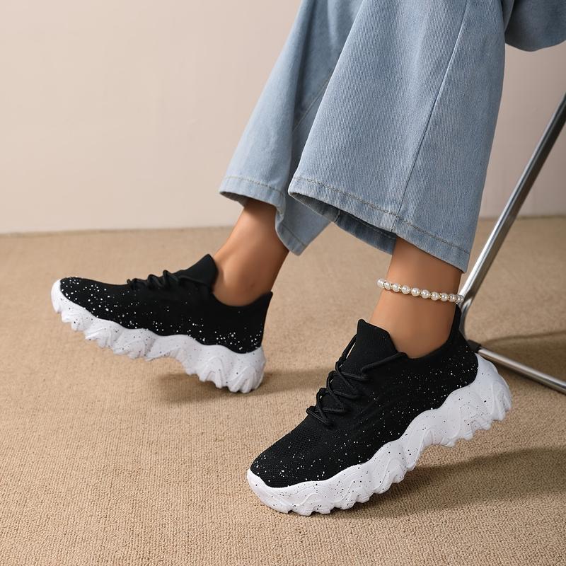 [Sparkling Waterproof Sneakers] Pink Sparkling Waterproof Sneakers - Comfortable, Breathable, All-Season Ladies Shoes - Thick MD Sole Footwear Closed Girl Women Runner Trainer Running Training